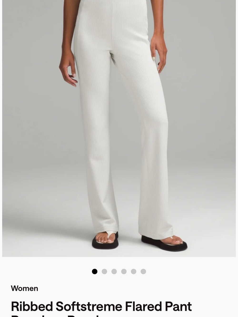 lululemon athletica Ribbed Softstreme Flared Pant — White